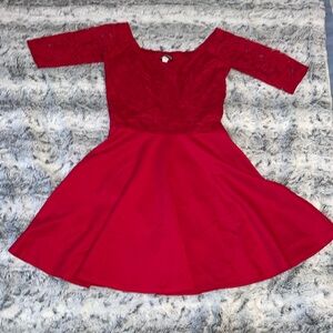 Lineas Red Mini Dress